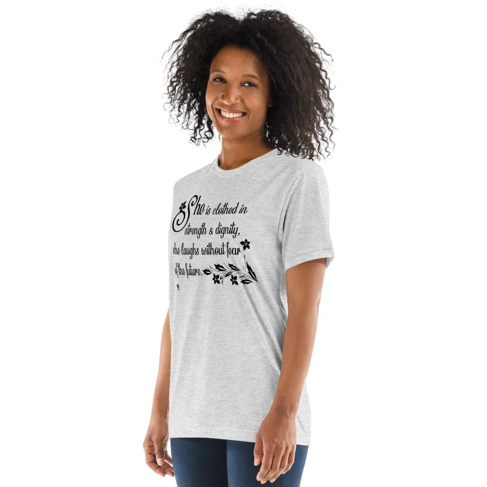 Strength & Dignity - Premium Tri-blend Short-Sleeve Unisex T-shirt