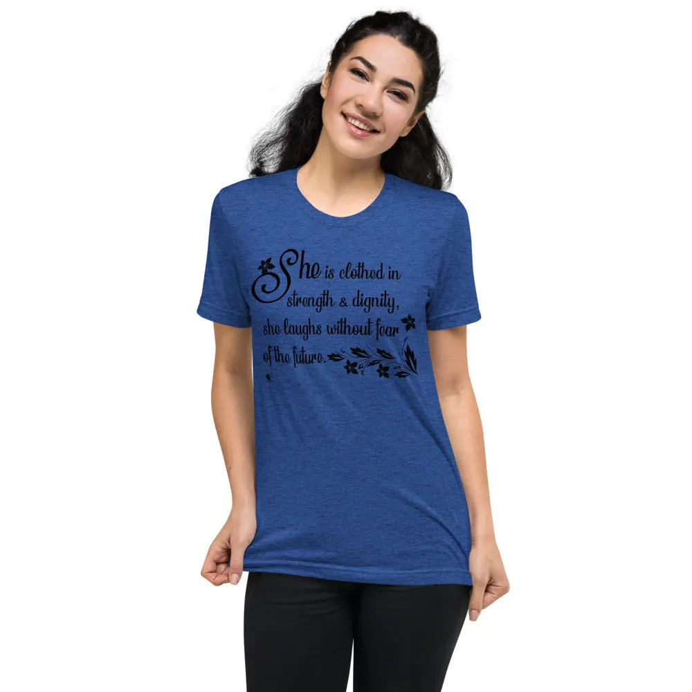Strength & Dignity - Premium Tri-blend Short-Sleeve Unisex T-shirt
