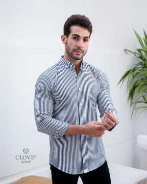 Striped Basic Shirt - Black