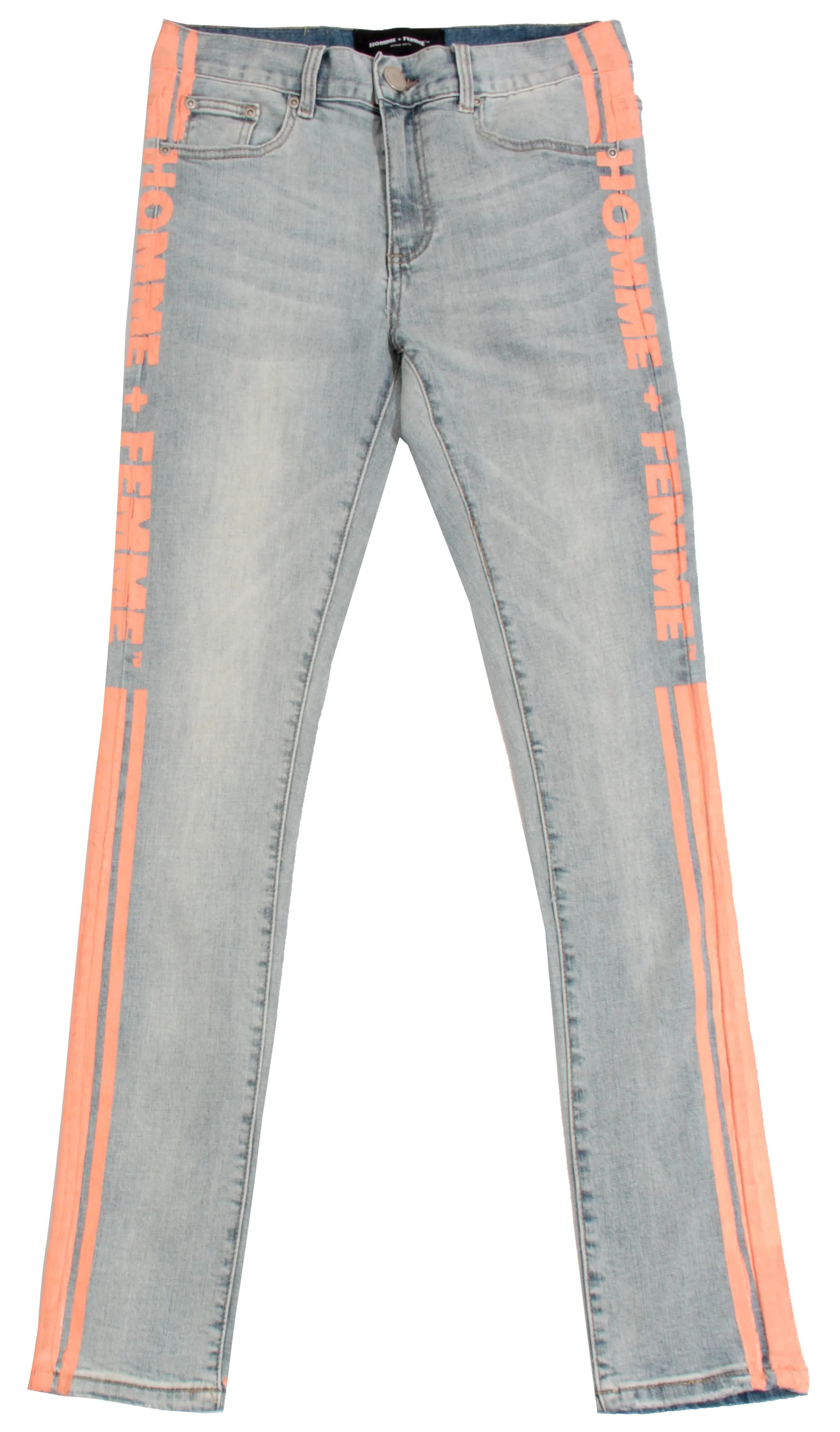 Striped Denim Blue W/ Powder Pink