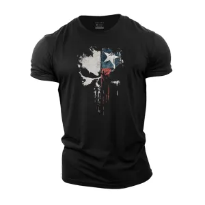 Texas Skull Cotton T-Shirt