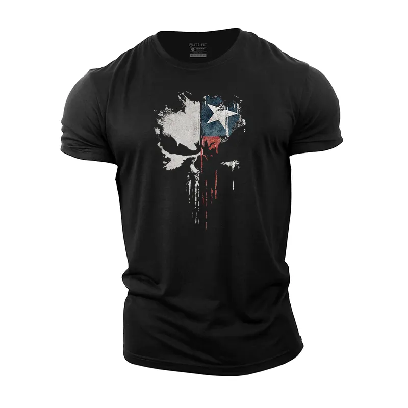 Texas Skull Cotton T-Shirt
