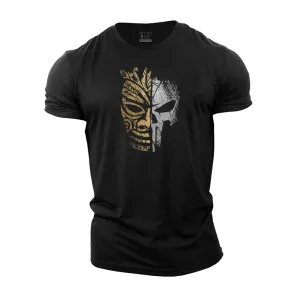Tiki Mask Skull Cotton T-Shirt