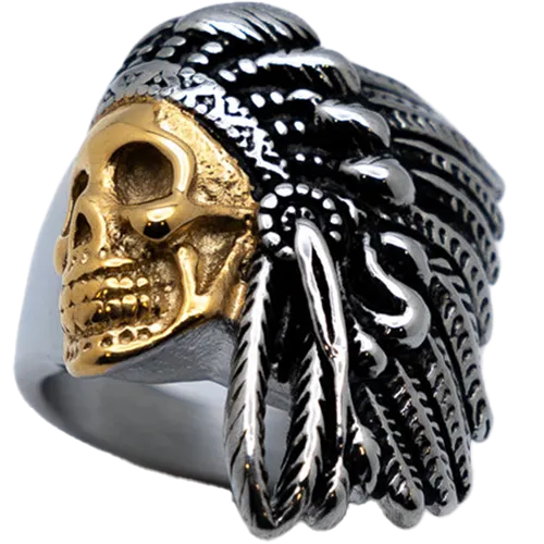Two-Tone Indian Head Ring