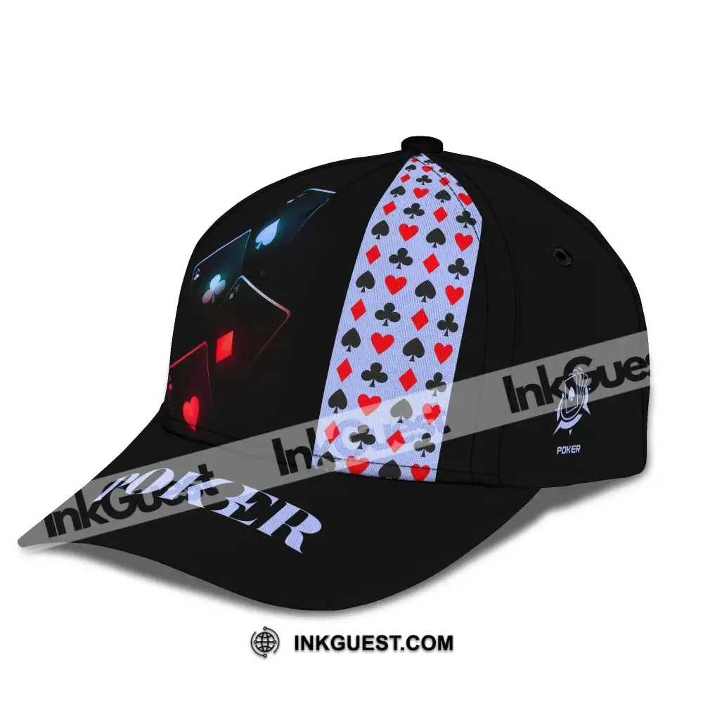 Unisex Cap, Custom Name Poker Classic Cap, Poker Hat, Casino Poker