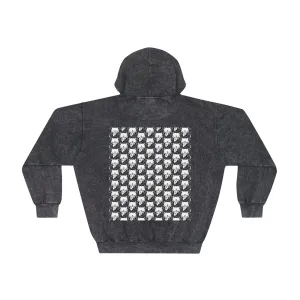 Unisex Mineral Wash Hoodie (Checkered Back)