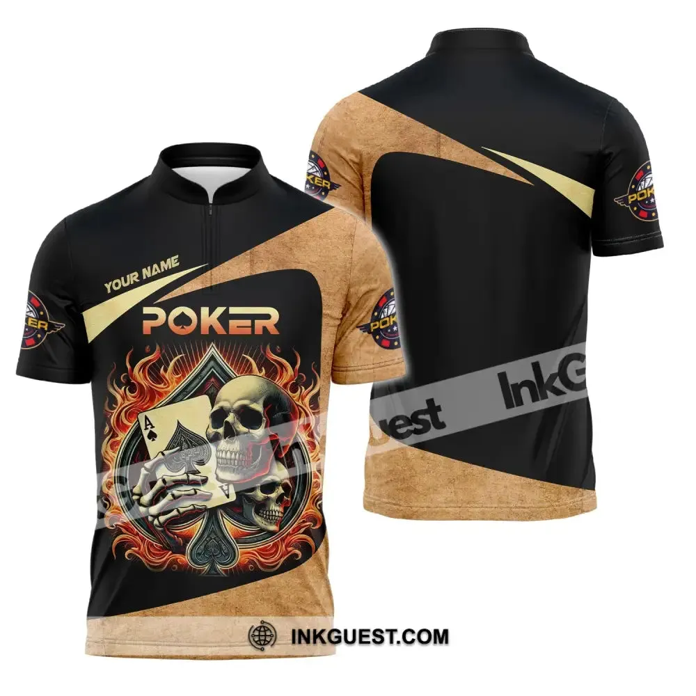 Unisex Shirt, Custom Name Poker Shirt, Casino Poker Hoodie Shirt Polo Long Sleeve Shirt