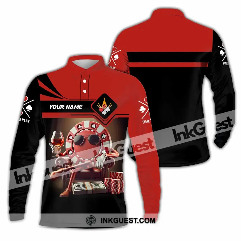 Unisex Shirt, Custom Name Poker Shirt, Poker Hoodie Shirt Polo Long Sleeve Shirt