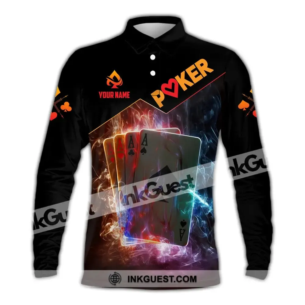 Unisex Shirt, Custom Name Poker Shirt, Poker King T-Shirt Hoodie Long Sleeve Shirt, Casino Shirt