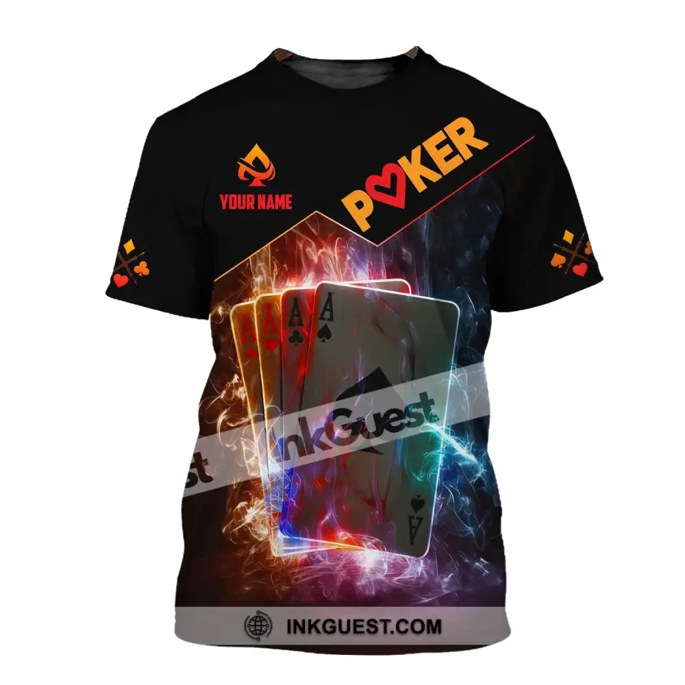Unisex Shirt, Custom Name Poker Shirt, Poker King T-Shirt Hoodie Long Sleeve Shirt, Casino Shirt