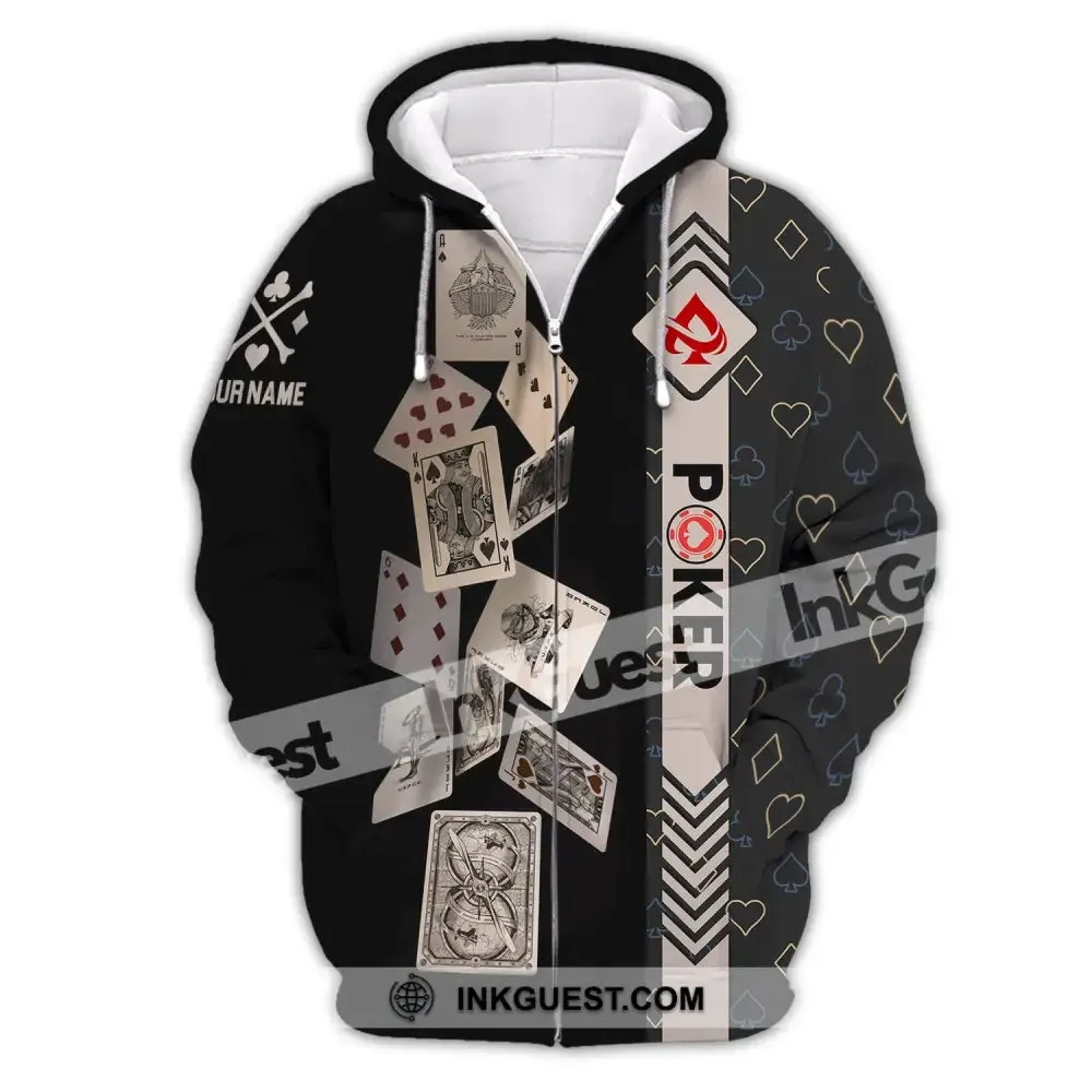 Unisex Shirt, Custom Name Poker Shirt, Poker T-Shirt Hoodie Long Sleeve Shirt, Casino Shirt
