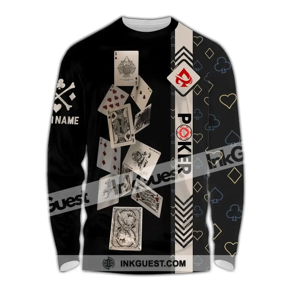 Unisex Shirt, Custom Name Poker Shirt, Poker T-Shirt Hoodie Long Sleeve Shirt, Casino Shirt