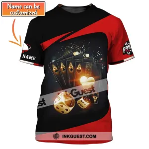 Unisex Shirt, Custom Name Poker T-Shirt, Casino Shirt, Poker Gift