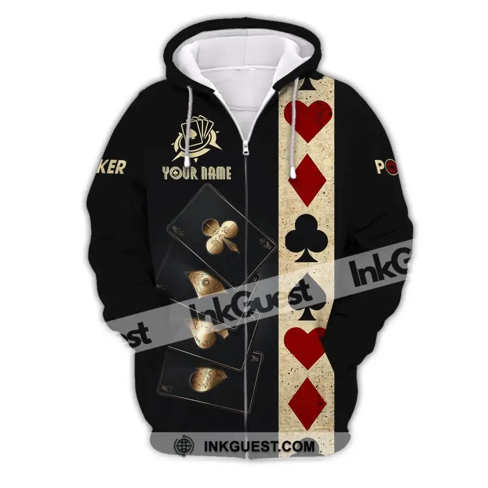 Unisex Shirt, Custom Name Poker T-Shirt, Poker Casino Shirt, Poker Gift