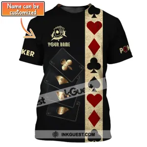 Unisex Shirt, Custom Name Poker T-Shirt, Poker Casino Shirt, Poker Gift
