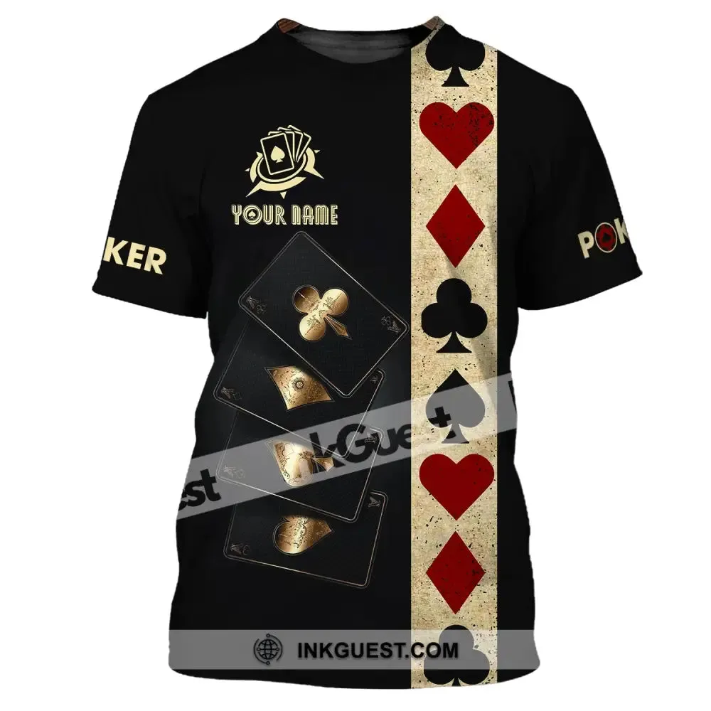 Unisex Shirt, Custom Name Poker T-Shirt, Poker Casino Shirt, Poker Gift