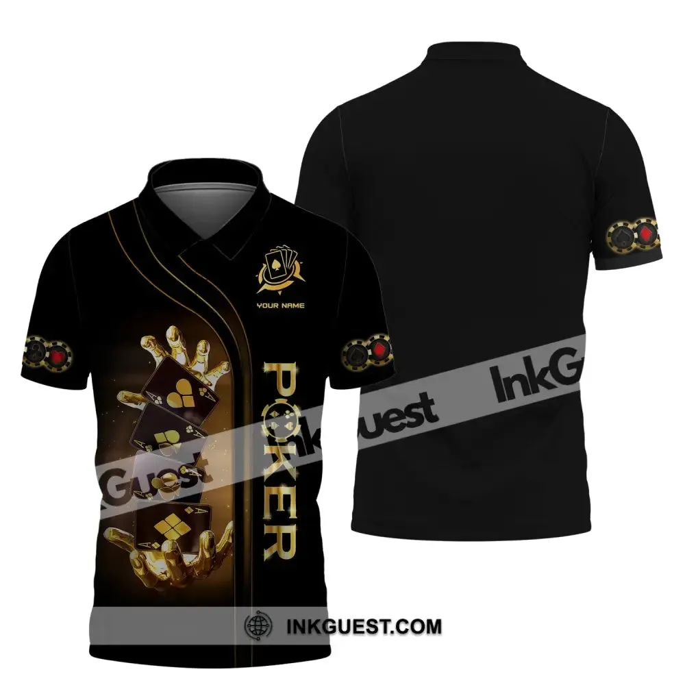 Unisex Shirt, Custom Name Poker T-Shirt, Poker Gold, Poker Gift