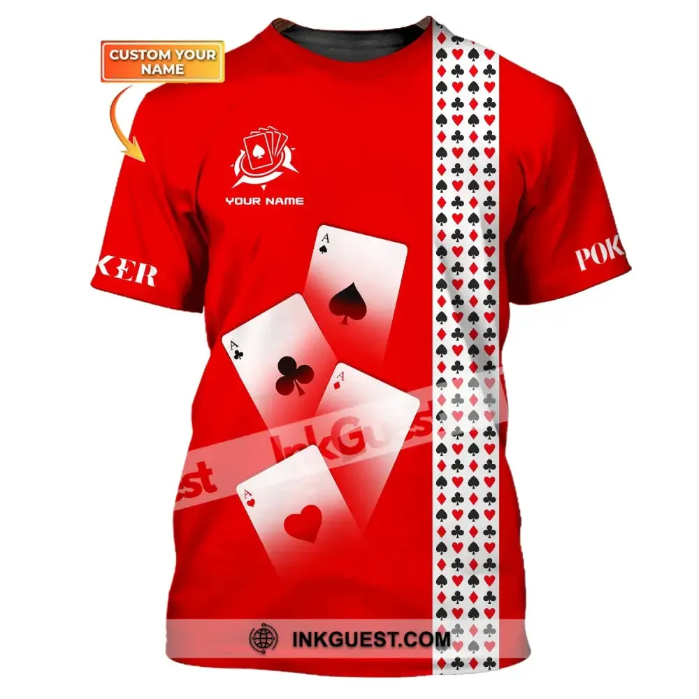 Unisex Shirt, Custom Name Poker T-Shirt, Poker Hoodie, Casino Poker