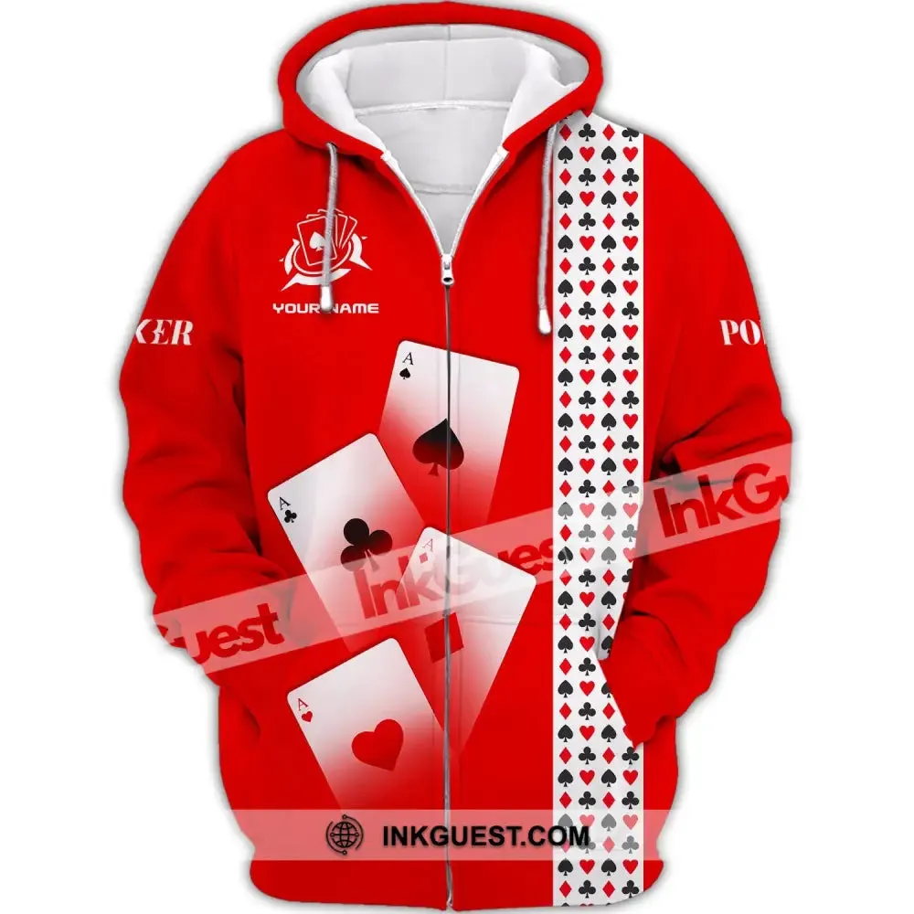 Unisex Shirt, Custom Name Poker T-Shirt, Poker Hoodie, Casino Poker