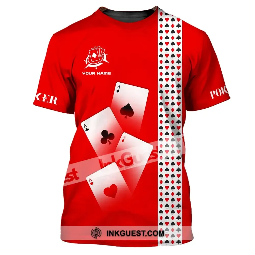 Unisex Shirt, Custom Name Poker T-Shirt, Poker Hoodie, Casino Poker