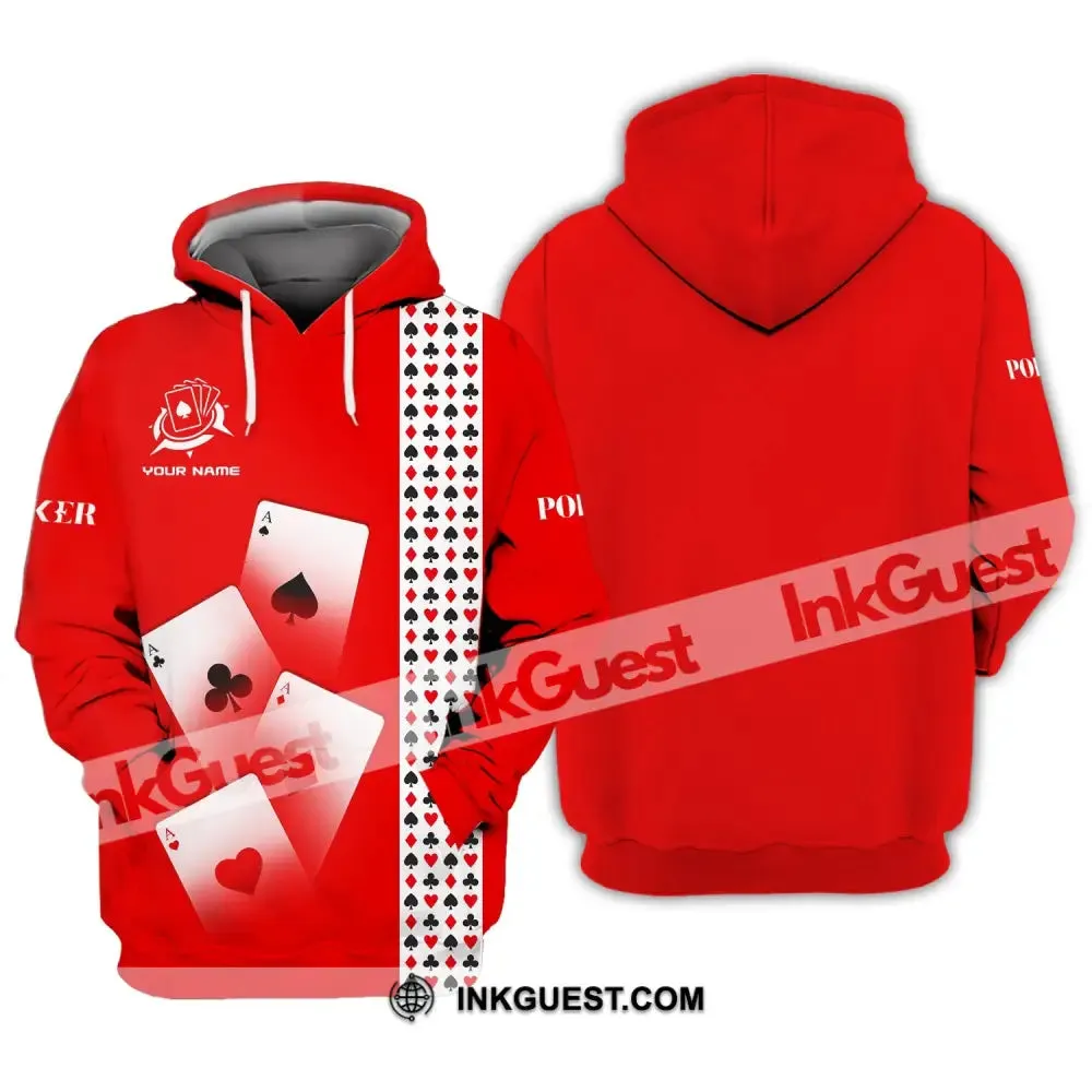 Unisex Shirt, Custom Name Poker T-Shirt, Poker Hoodie, Casino Poker