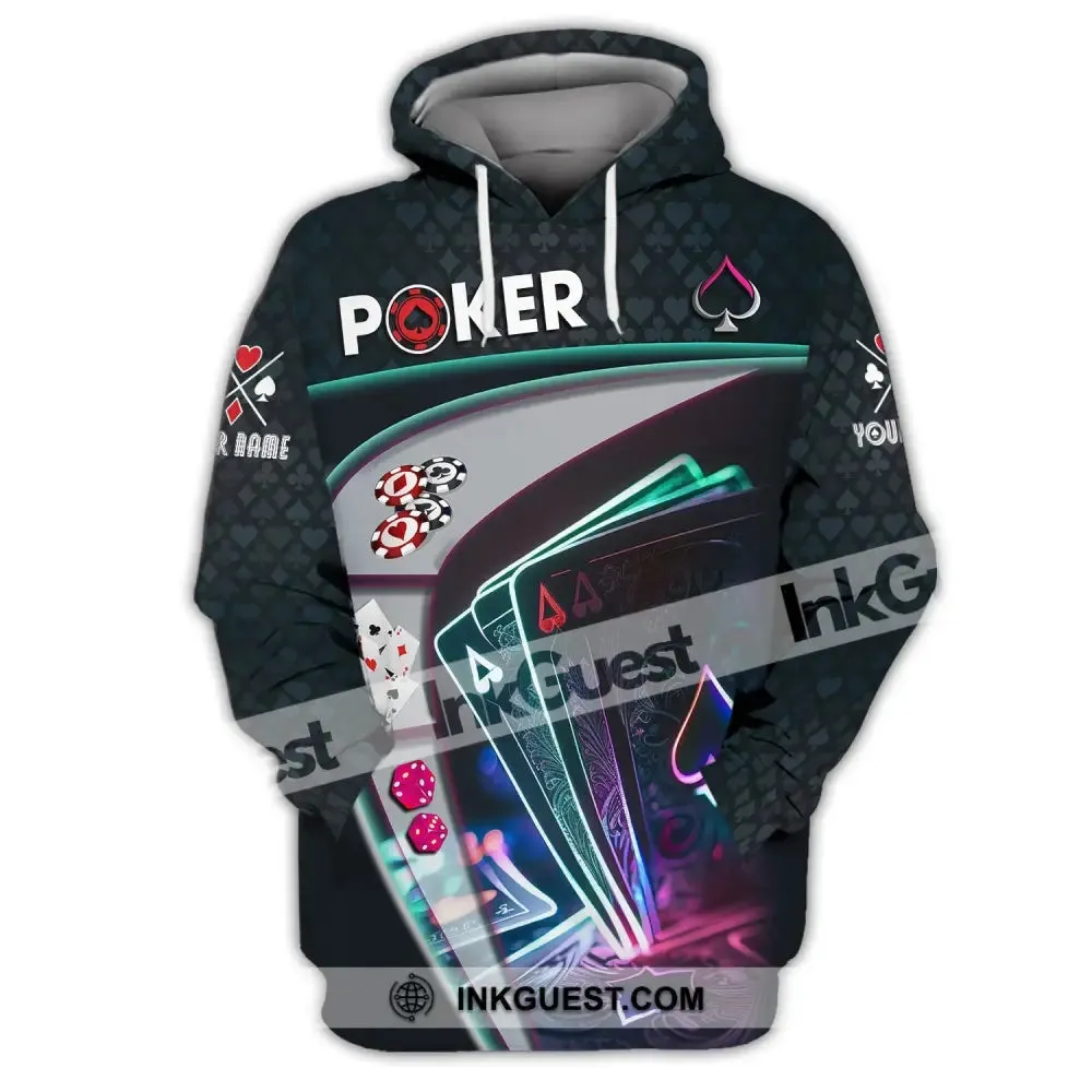 Unisex Shirt, Custom Name Poker T-Shirt, Poker Hoodie, Casino Shirt, Poker Gift