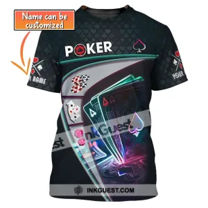 Unisex Shirt, Custom Name Poker T-Shirt, Poker Hoodie, Casino Shirt, Poker Gift