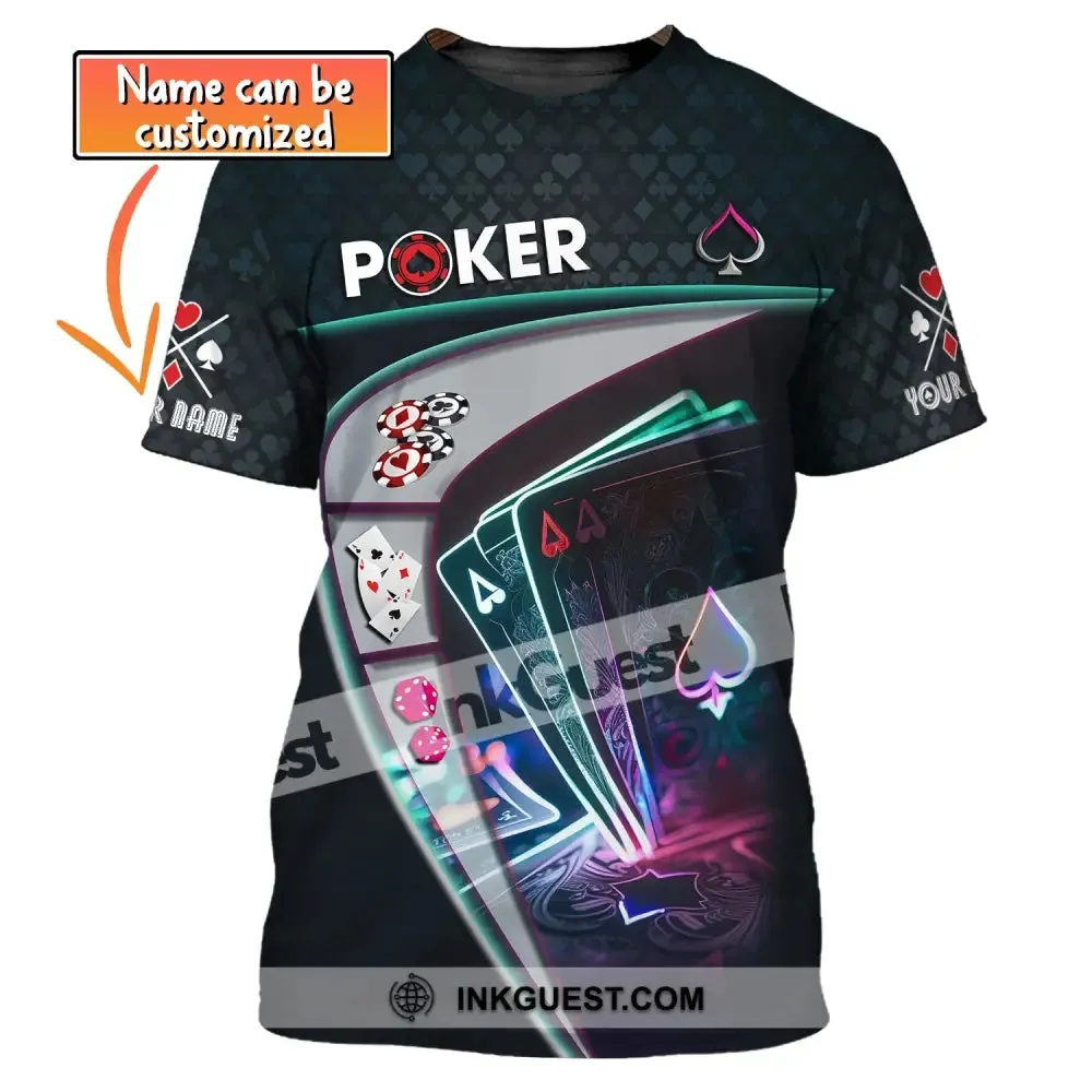 Unisex Shirt, Custom Name Poker T-Shirt, Poker Hoodie, Casino Shirt, Poker Gift