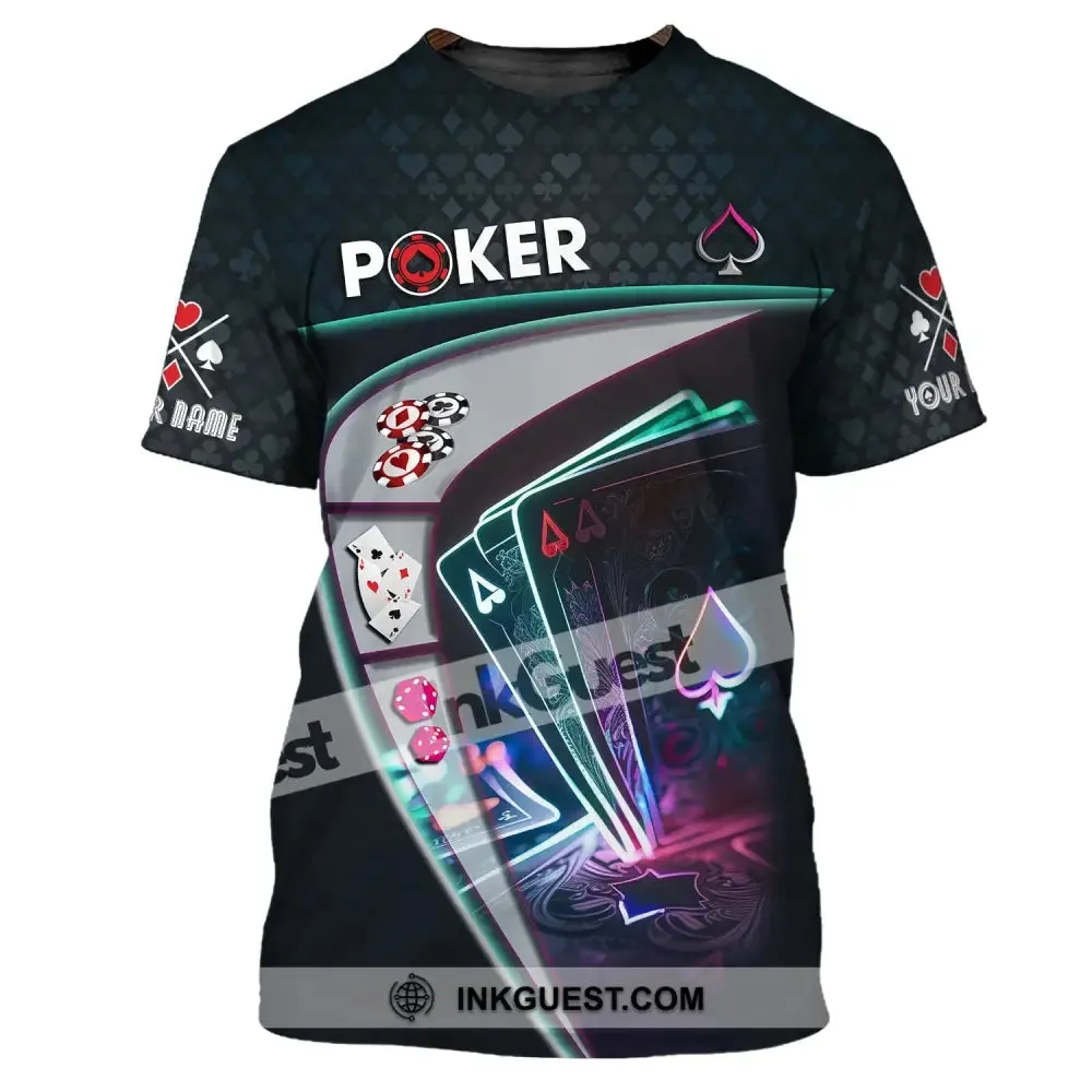 Unisex Shirt, Custom Name Poker T-Shirt, Poker Hoodie, Casino Shirt, Poker Gift