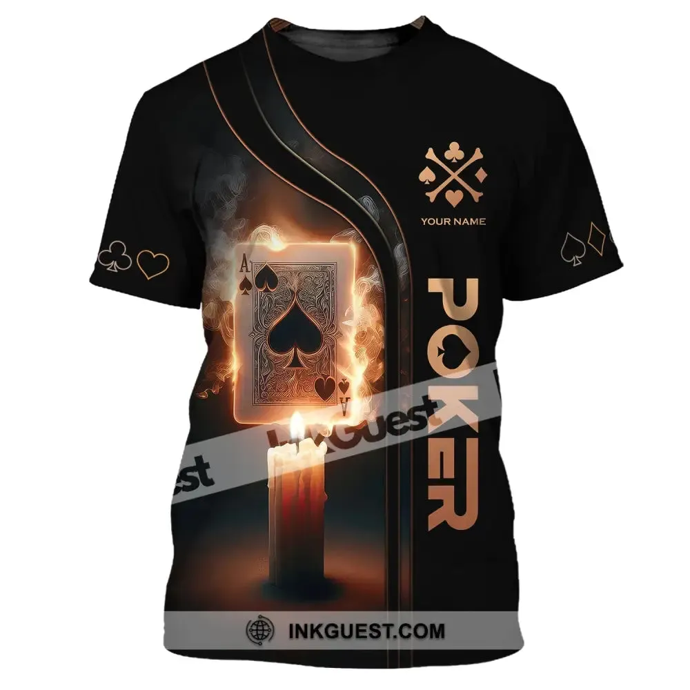 Unisex Shirt, Custom Name Poker T-Shirt, Poker Hoodie, Gift For Poker Player