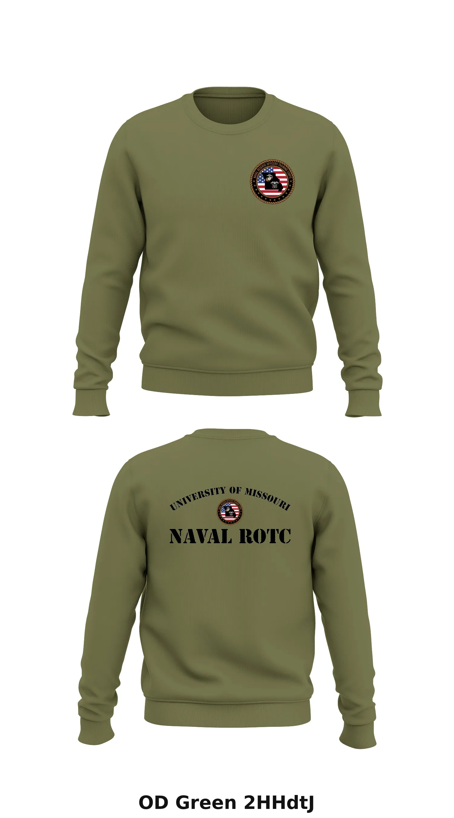 UNIVERISTY OF MISSOURI NAVAL ROTC Store 1 Core Men's Crewneck Performance Sweatshirt - 2HHdtJ