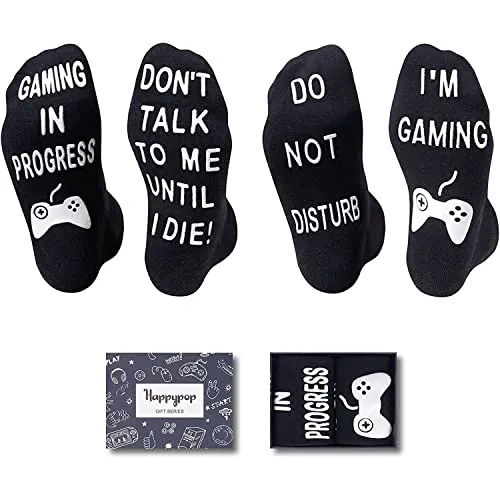 Video Game Socks for Women and Men Who Love Game, Unisex Gamer Gifts, Funny Gaming Gifts, Gaming Socks for Game Lovers, Novelty Gamer Socks