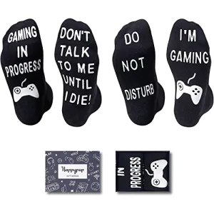 Video Game Socks for Women and Men Who Love Game, Unisex Gamer Gifts, Funny Gaming Gifts, Gaming Socks for Game Lovers, Novelty Gamer Socks