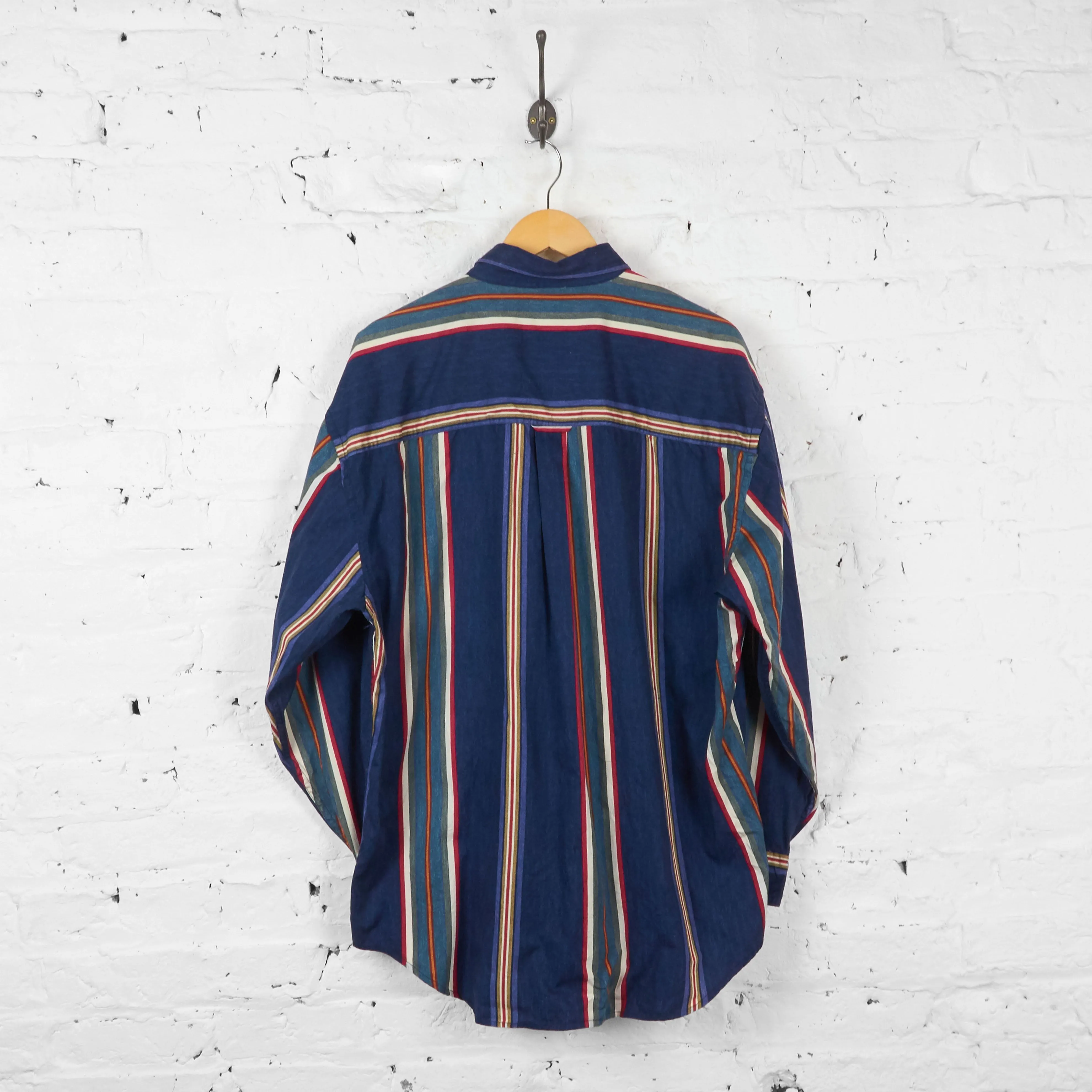 Vintage Ralph Lauren Chaps Striped Shirt - Blue - XL