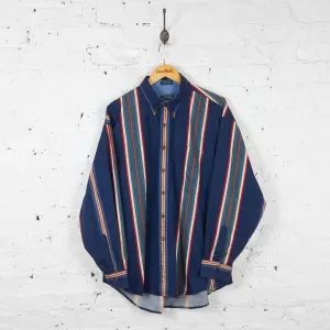Vintage Ralph Lauren Chaps Striped Shirt - Blue - XL