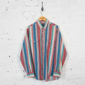 Vintage Striped Wrangler Shirt - Red/Blue - XL