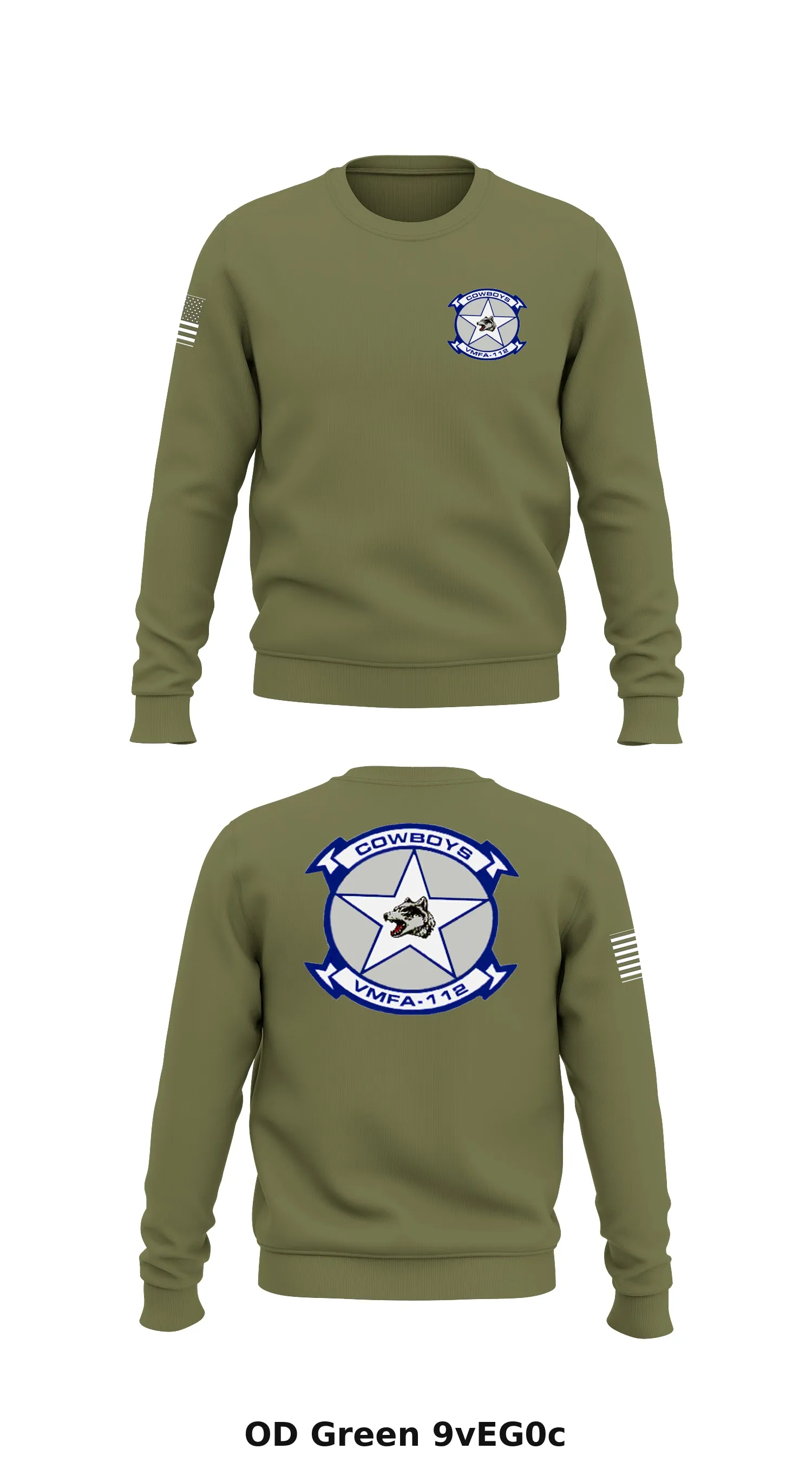 VMFA-112 Store 1 Core Men's Crewneck Performance Sweatshirt - 9vEG0c
