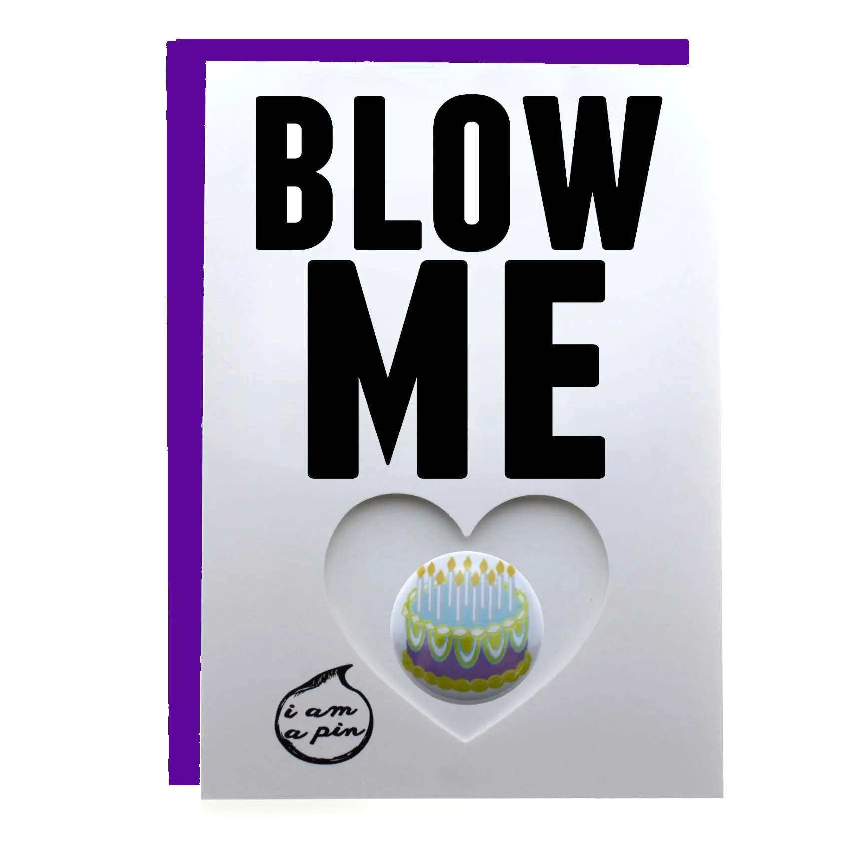 WHOLESALE PIN GREETING CARD - BLOW ME