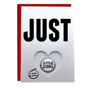WHOLESALE PIN GREETING CARD - JUST
