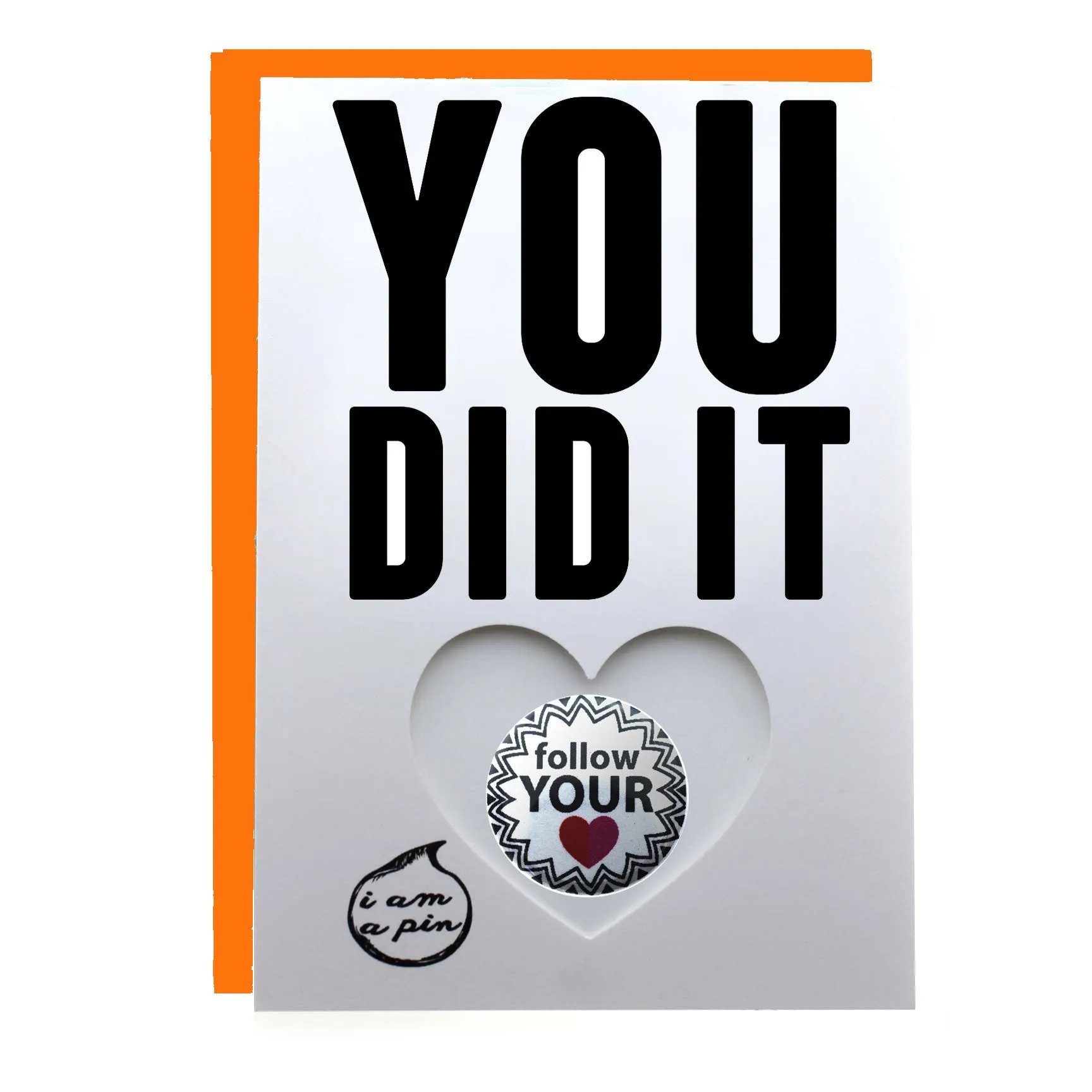 WHOLESALE PIN GREETING CARD - YOU DID IT
