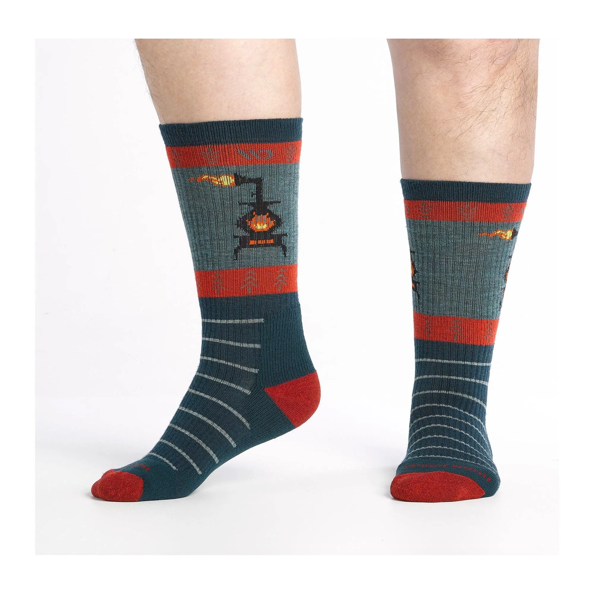 Wide Open Mens Stoked Cushioned Crew Socks
