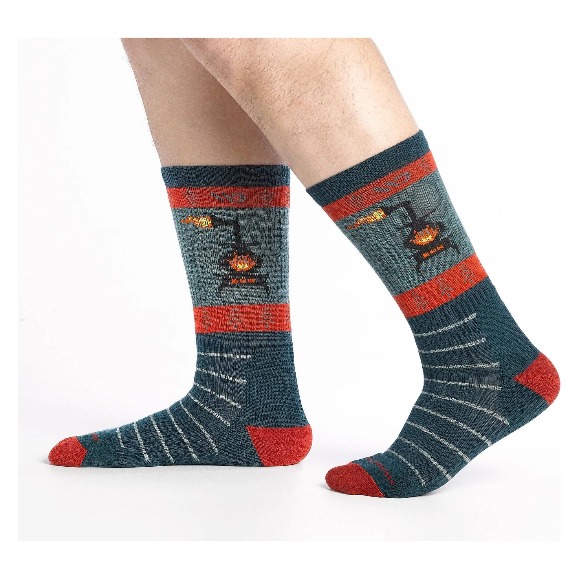 Wide Open Mens Stoked Cushioned Crew Socks