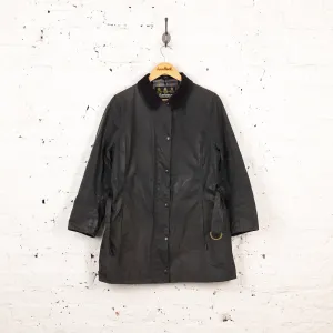 Women's Barbour Newmarket Wax Jacket Coat - Blue - Women's L